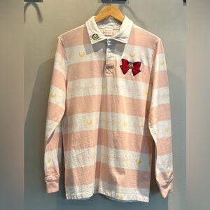 SAILOR MOON BoxLunch Rugby Shirt Long Sleeve Embroidered Anime Cotton Large